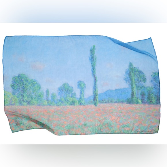 Monet Poppy Field scarf from Art Institute of Chicago - Picture 2 of 3